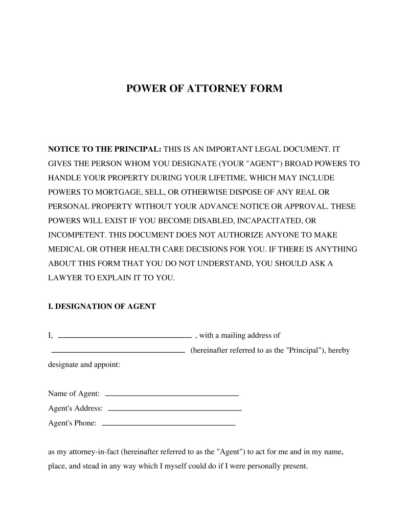 Power of Attorney